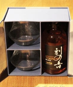 Tokinoka black coffret 2 verres ouvert